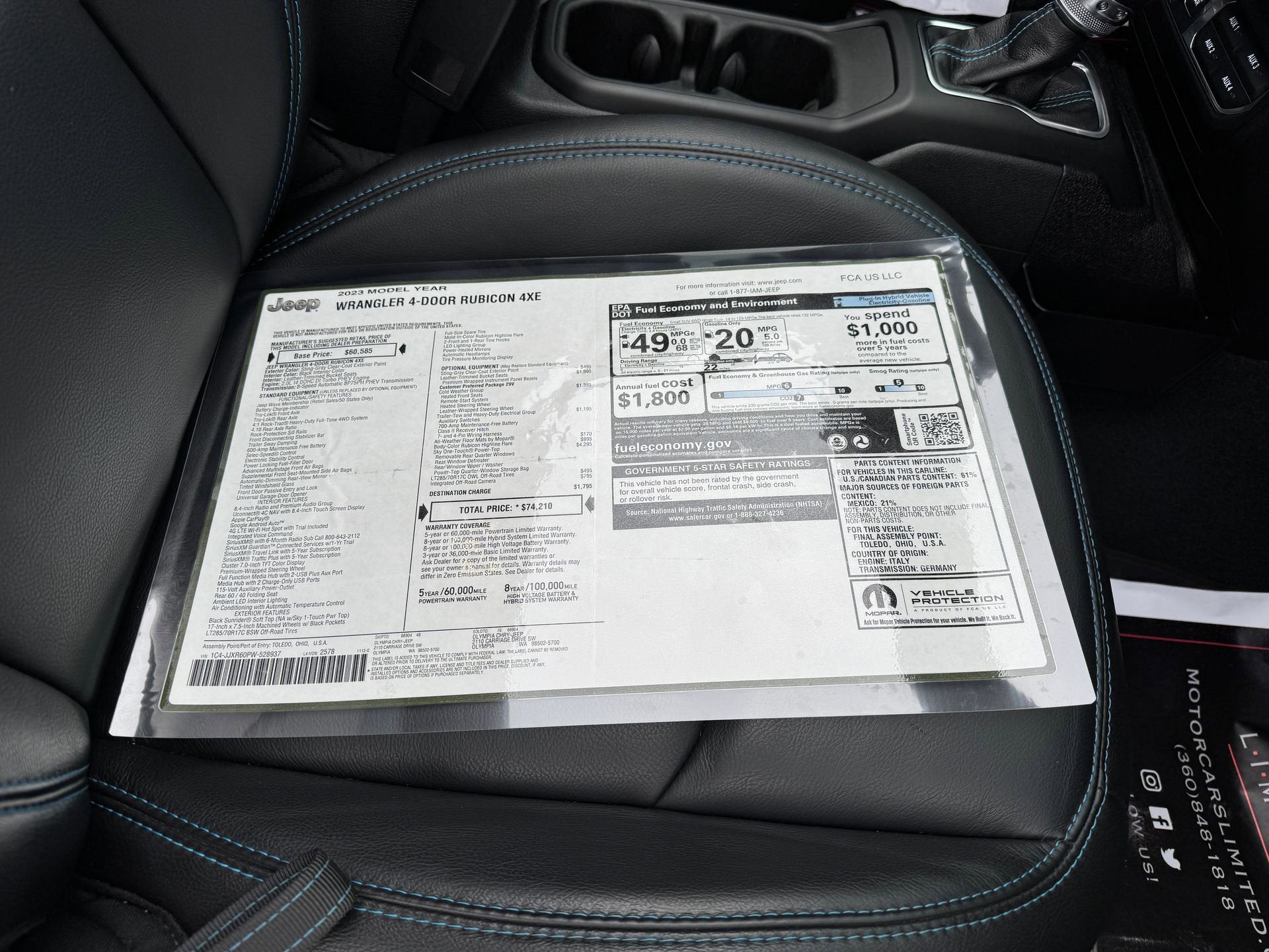 2023 Jeep Wrangler 4xe Rubicon