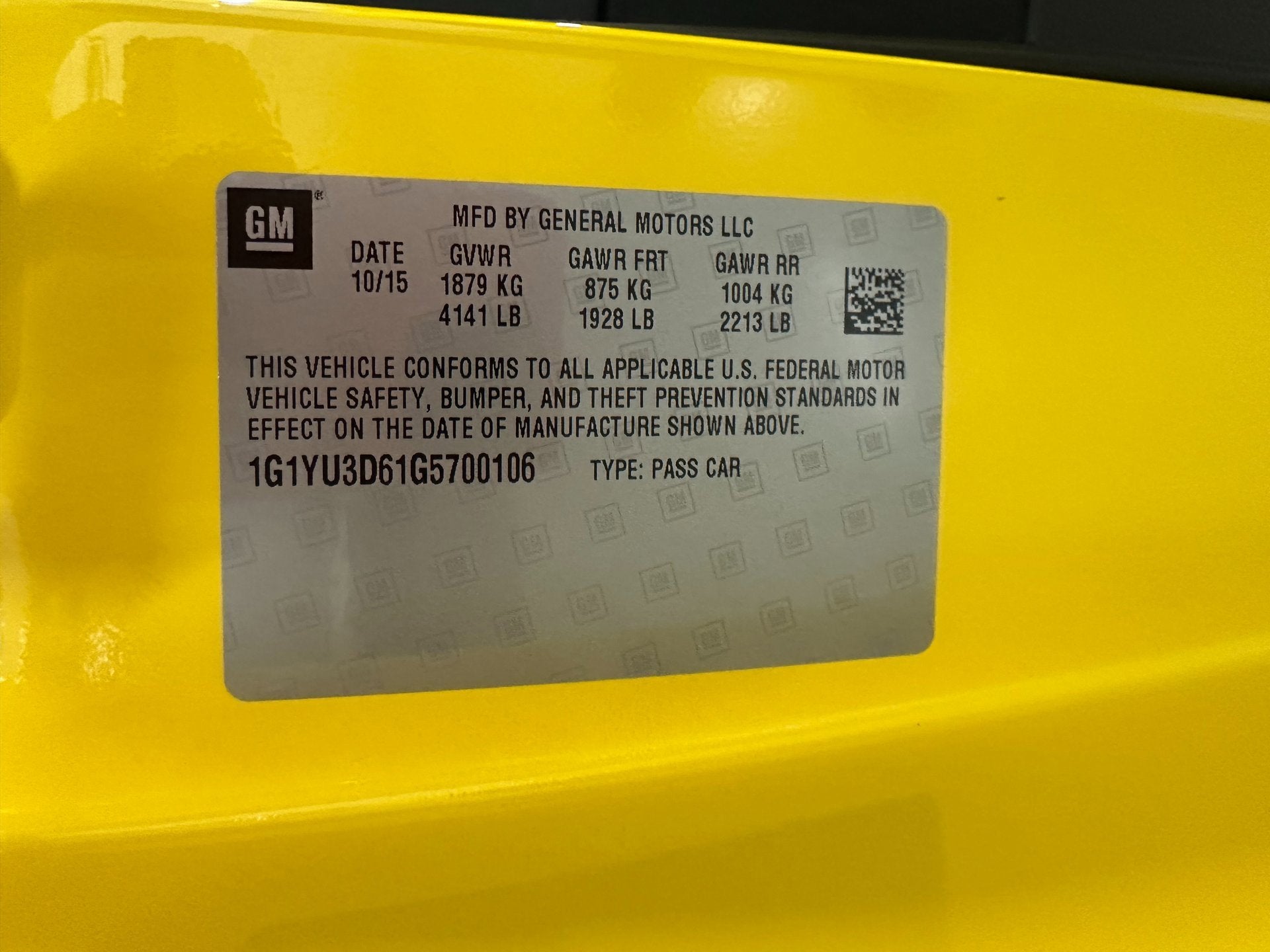 2016 Chevrolet Corvette Z06 3LZ