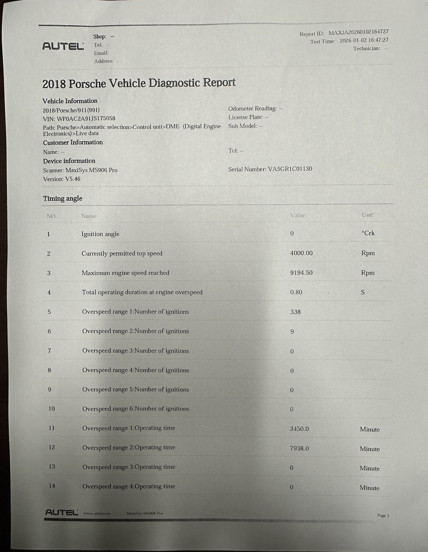 2018 Porsche 911 GT3